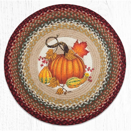 Palacedesigns 27 x 27 in. RP-417 Autumn Pumpkin Round Patch Area Rug PA2845032